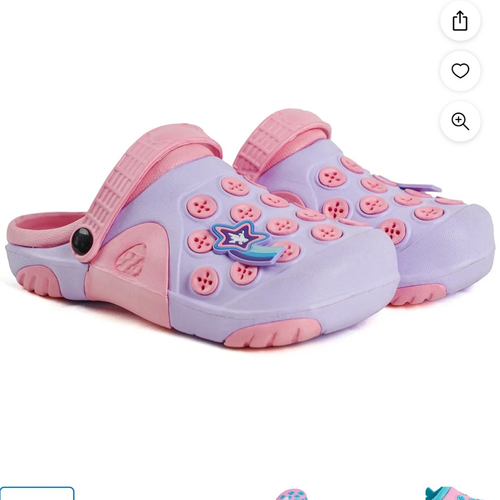 Kids Pink and Purple Clogs with Star Charm